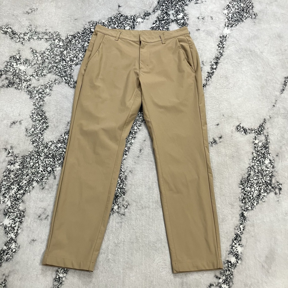 Fabletics Khaki Performance Golf Pants Mens Size 31x30 Stretch Travel Casual